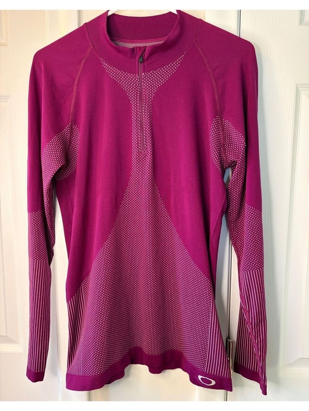 Oakley Women’s Seamless Quarter Zip Long Sleeve Top Magenta - XL
